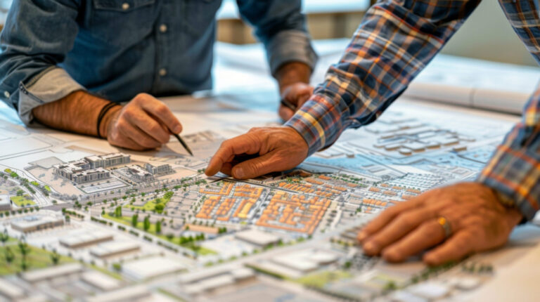 Tenant reviewing rental information on a digital house icons, representing modern lettings and rental services.