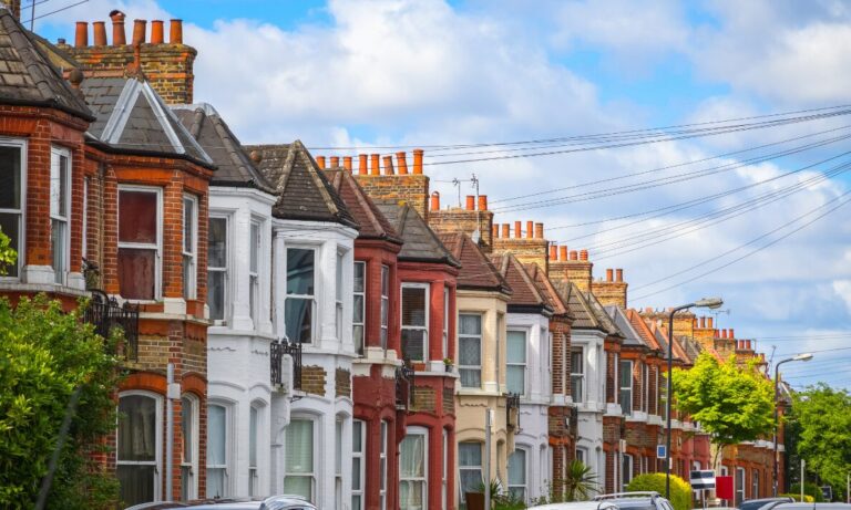 Row of traditional terraced homes representing Wolverhampton house prices and postcode property trends in 2026.