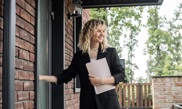 Letting agent visiting a rental property for a Cardiff landlord compliance check